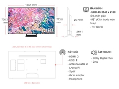 Smart Tivi QLED 4K 55 inch Samsung QA55Q60BA