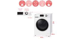 MÁY GIẶT AQUA 8.5 KG AQD-D850ZT (W)