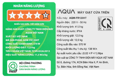 Máy giặt Aqua 12 kg AQW-FR120HT BK