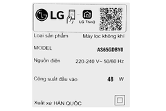 Máy lọc không khí LG PuriCare 360 Alpha Single AS65GDBY0.ABAE 48W