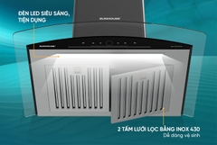 COMBO BẾP ĐIỆN TỪ ĐÔI & HÚT MÙI Sunhouse SHB-CB.QD02-BH