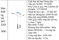 Đèn năng lượng mặt trời  ZXJD-60S Zalaa, công suất 60W, 80w, 100w