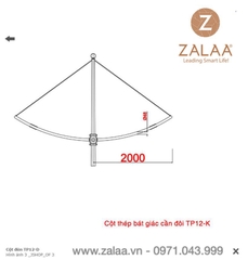 Cột đèn bát giác cần đơn mã số ZTP12-D chiều cao 6m - 12m