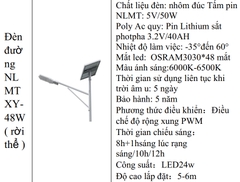 Đèn năng lượng mặt trời 96W mã số ZXY-96S độ cao 6-8m (rời thể) ZALAA