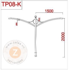 Cần đèn cao áp, đèn đường theo thiết kế ZALAA