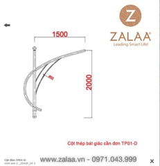 Cột đèn bát giác cần đơn mã số ZTP01-D (chiều cao 6-13 m)