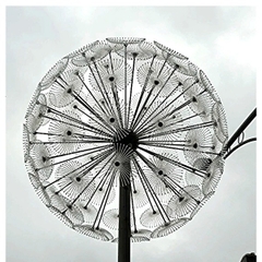 Cột Đèn Bông hoa Bồ Công Anh Dandelion Loại D1.5m, CCT 3000K H5-8m, Chiếu sáng cảnh quan và trang trí 3D