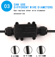Hộp Chống Thấm Nước 2 Đầu Deenlai FSH711-2 Ngoài Trời IP68 - Linh kiện đèn led Zalaa