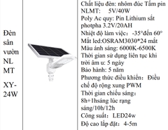 Đèn năng lượng mặt trời 40w-50w mã số ZXZ-24S cột cao 4-5m ZALAA