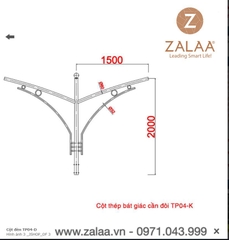 Cột đèn bát giác cần đơn mã số ZTP04-D chiều cao 6m-13m