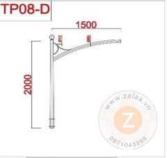 Cần đèn cao áp, đèn đường theo thiết kế ZALAA