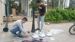 Đèn công viên mẫu mới hiện đại sử dụng năng lượng mặt trời dành cho Resort; Villa; Golf