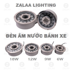 Đèn Led Âm Nước Bánh Xe từ 6W đến 18W - Chất Lượng Cao