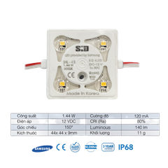 Chip LED SamSung 2835 Module 3 Bóng SiD IP68, Bảo hành 3 năm