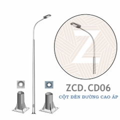 Cột Đèn Cao Áp Chiếu Sáng Đường Phố | Cần Đèn Đơn ZCD.CD06