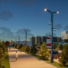 Cột Đèn Đa Tính Năng Phụ Vụ Dự Án Chiếu Sáng Thông Minh KĐT Smart City Cao 10-12M ZALAA