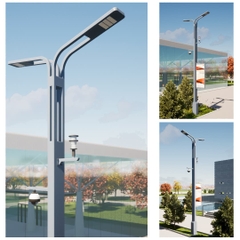 Cột Đèn Đường Thông Minh ZALAA Smart Poles Gồm 5 tính năng Chiếu sáng, Camera, Bảng LED, Phát Wifi, Báo động