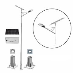 Cột Đèn LED Cao Áp Năng Lượng Mặt Trời ZCD-CD07 Cần Đèn Đơn 1 tấm Pin Solar Panel