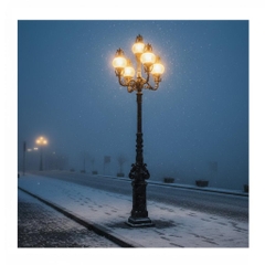 Cột Đèn Sân Vườn Thân Đúc Cổ Điển - Tay Chùm 5 Bóng Hoa Văn Tinh Xảo | ZSV-GLP Z27