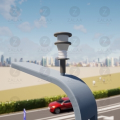 Cột Điện Smart Poles 3in1 ZALAA Có tích hợp vị trí lắp Camera và Biển Quảng Cáo LED