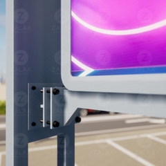 Cột Điện Smart Poles 3in1 ZALAA Có tích hợp vị trí lắp Camera và Biển Quảng Cáo LED