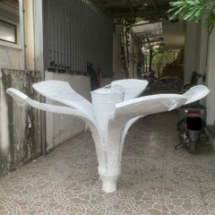 Cột Đèn Sân Vườn Hiện Đại Kiểu Dáng Bông Hoa Sen 5 Cánh Đẹp Lạ ZALAA Trang Trí Cảnh Quan