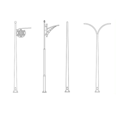 Cột Giật Cấp D60 cho Đèn Đường LED Zalaa cao từ 6m đến hơn 9m