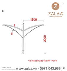Cột đèn bát giác cần đơn mã số  ZTP07-D chiều cao 6m-12m