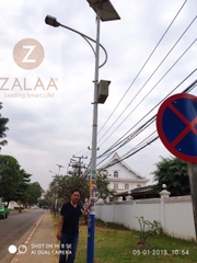 Cột đèn sử dụng đèn năng lượng mặt trời mã ZCD01 - Cao 4-10m