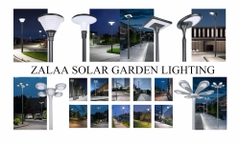 Đầu Đèn LED Sân Vườn Năng Lượng Mặt Trời c ZALAA Solar Garden Cho cột cao 6-10m Chiếu sáng đường phố Smart City