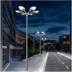 Đầu Đèn LED Sân Vườn Năng Lượng Mặt Trời c ZALAA Solar Garden Cho cột cao 6-10m Chiếu sáng đường phố Smart City