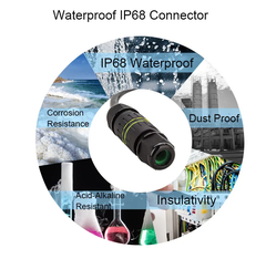 Đầu Nối Điện Cút Điện 2 Đầu E-Weichat M20-3P Chia 2 3 4 PIN Chống nước, Ngoài trời IP68 - Linh kiện đèn led Zalaa
