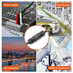 Đầu Nối Điện Cút Điện 2 Đầu E-Weichat M20-3P Chia 2 3 4 PIN Chống nước, Ngoài trời IP68 - Linh kiện đèn led Zalaa