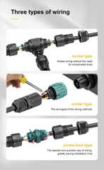 Đầu Nối Điện Cút Điện 2 Đầu E-Weichat M20-3P Chia 2 3 4 PIN Chống nước, Ngoài trời IP68 - Linh kiện đèn led Zalaa