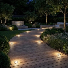 Đèn LED Âm Đất Tròn Inox 304 Kính Cường Lực 1W-3W IP68 Chống Nước - ZALAA OEM/ODM Underground Light