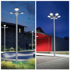 Đèn Sân Vườn Kiểu Dáng 3 Cánh Hoa Hiện Đại 2023 ZG-TYD5106-3 33W ZALAA Solar Garden Cho cột cao 4-6m