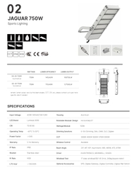 Đèn Chiếu Sáng Sân Thể Thao Thông Minh Jaguar ZSG-Jr 150W đến 1500W Zalaa/Soga Smart Lighting