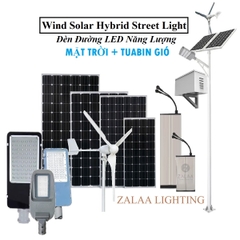 Đèn Đường LED Zalaa sử dụng Năng Lượng Xanh từ gió và mặt trời dành cho dự án