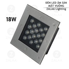 Đèn Led Âm Sàn (Lắp Dưới Mặt Đất) Kiểu Hình Vuông từ 3W đến 36W