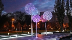 Đèn LED Bông hoa Bồ Công Anh Dandelion đường kính 1.5m, nhiều màu RGB - Giải pháp chiếu sáng cảnh quan kiểu mới