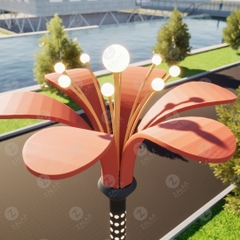 Cột Đèn Đường LED Kiểu Cây Hoa Đẹp Lạ cho Dự án Chiếu sáng đường phố kiểu mới
