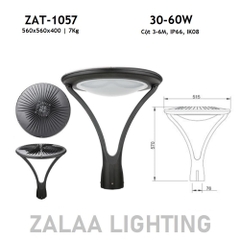 Đèn LED Chiếu Sáng Cảnh Quan Công Viên ZAT-1057 Công Suất 30W, 40W, 60W Phù Hợp Cột điện 3-6M