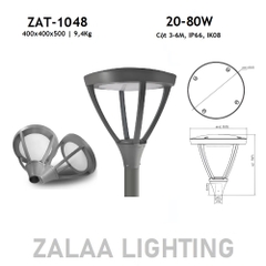 Đèn LED Chiếu Sáng Công Viên, Trang Trí Cảnh Quan ZAT-1048 20-80W H3-6M ZALAA