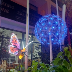 Đèn LED Dandelion Bông Hoa Bồ Công Anh D1.2m, Ánh sáng đổi màu RGB, Giải pháp chiếu sáng cảnh quan kiểu mới