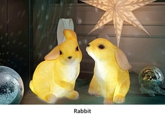 Đèn LED Fiberglass Sợi Thủy Tinh Nhựa tạo hình 3D Con Thỏ Rabbit phát sáng Zalaa dành cho Dự án Vườn Ánh Sáng