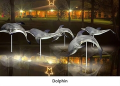Đèn LED Fiberglass Sợi Thủy Tinh Nhựa họa tiết 3D Đàn Chim Hồng Hạc Flamingos phát sáng Zalaa dành cho Dự án Vườn Ánh Sáng