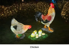 Đèn LED Fiberglass Sợi Thủy Tinh Nhựa họa tiết 3D Đàn Chim Hồng Hạc Flamingos phát sáng Zalaa dành cho Dự án Vườn Ánh Sáng