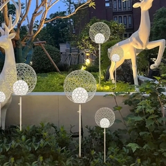 Đèn LED Quả Cầu Hoa Sắt Rỗng Giữa - Bóng Tròn Đôi Đẹp Lạ ZALAA ZSV-Flowers-Iron Chiếu sáng & trang trí cảnh quan