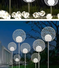 Đèn LED Trang Trí Cảnh Quan kiểu Bông Hoa Sắt rỗng bóng tròn đôi ZALAA ZSV-FlowerIron D40-D100cm, H60-180CM | Báo Giá
