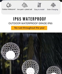 Đèn LED Trang Trí Cảnh Quan kiểu Bông Hoa Sắt rỗng bóng tròn đôi ZALAA ZSV-FlowerIron D40-D100cm, H60-180CM | Báo Giá